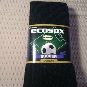 🖐🏽 2 Pair Black Junior Long sports socks